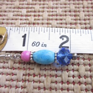 pendientes boho Lavish Lucy azul turquesa howlite fucsia piedra azul cobalto azul vidrio boho plata boho gitana cuelgan & pendientes colgantes imagen 3