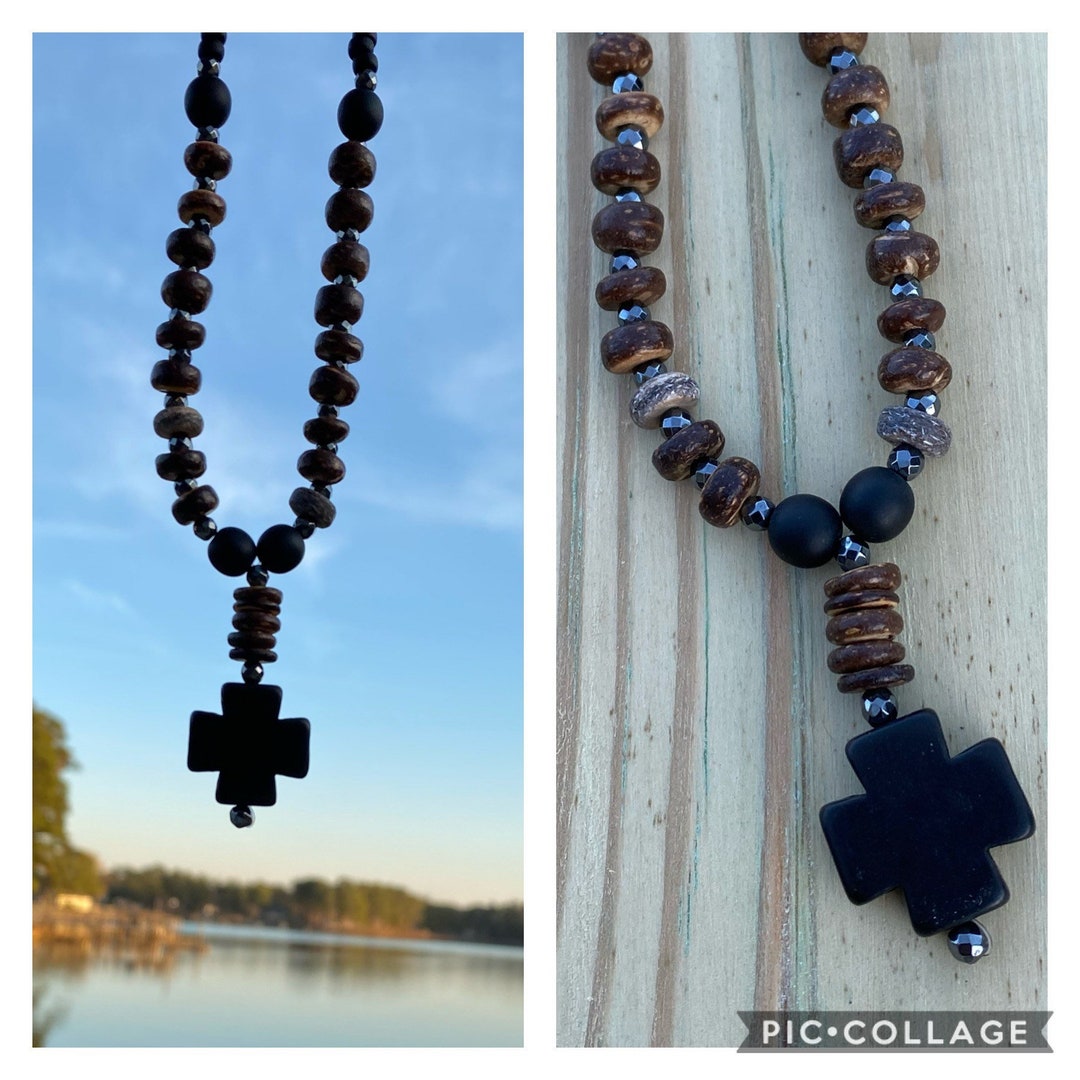 Rear View Mirror Car Charm Cross Charm Car Suv Truck Decor Natural