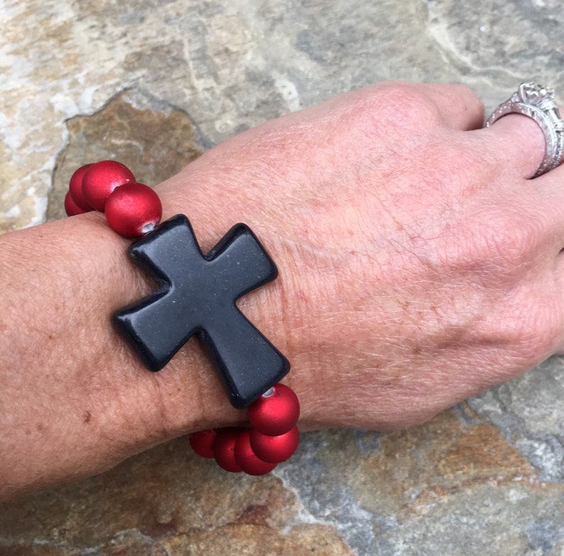 beaded anklets Game day accessories red /& gray mens anklet women/'s anklet bohemian custom yoga beaded anklet unisex stretch anklet football