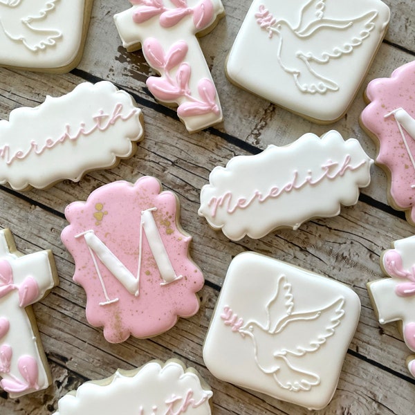 One Dozen Christening/Baptism Cookies