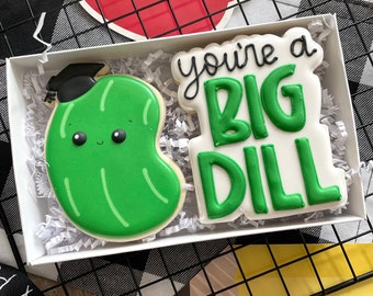 You’re a Big Dill Cookie Set | Graduation Cookie Gift | Pickle Cookie Gift