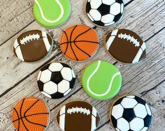 Sports Cookies | Sports Party | Football Cookies | Soccer Cookies | Basketball Cookies