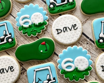 Golf Cookies | Golf Party | Golf Team Cookies | Golf Birthday Party | Father's Day Gift | 40th Birthday | One Dozen