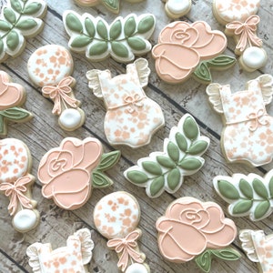 Baby Girl Shower Cookies | Baby Girl Cookies | One Dozen