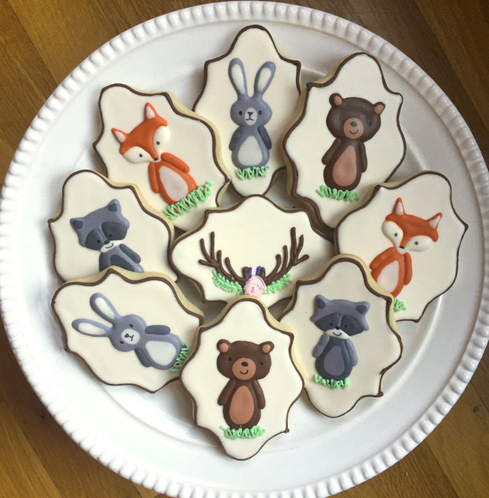 Woodland Animal Cookies Woodland Animal Baby Shower Etsy