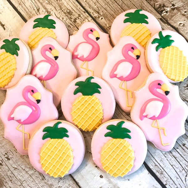 Flamingo Cookies Etsy
