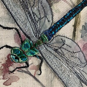 Beautiful Dragonfly Machine Embroidery Picture