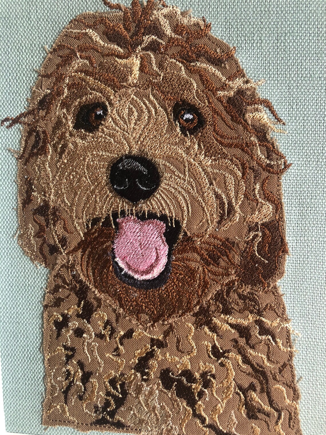 Beautiful Raw Edge Appliqué Cavapoo Machine Embroidery Picture - Etsy
