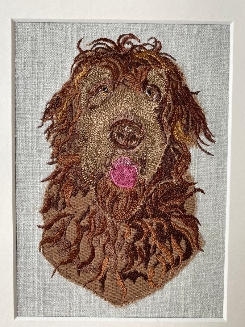 Beautiful Raw Edge Appliqué Labradoodle Machine Embroidery Picture Etsy