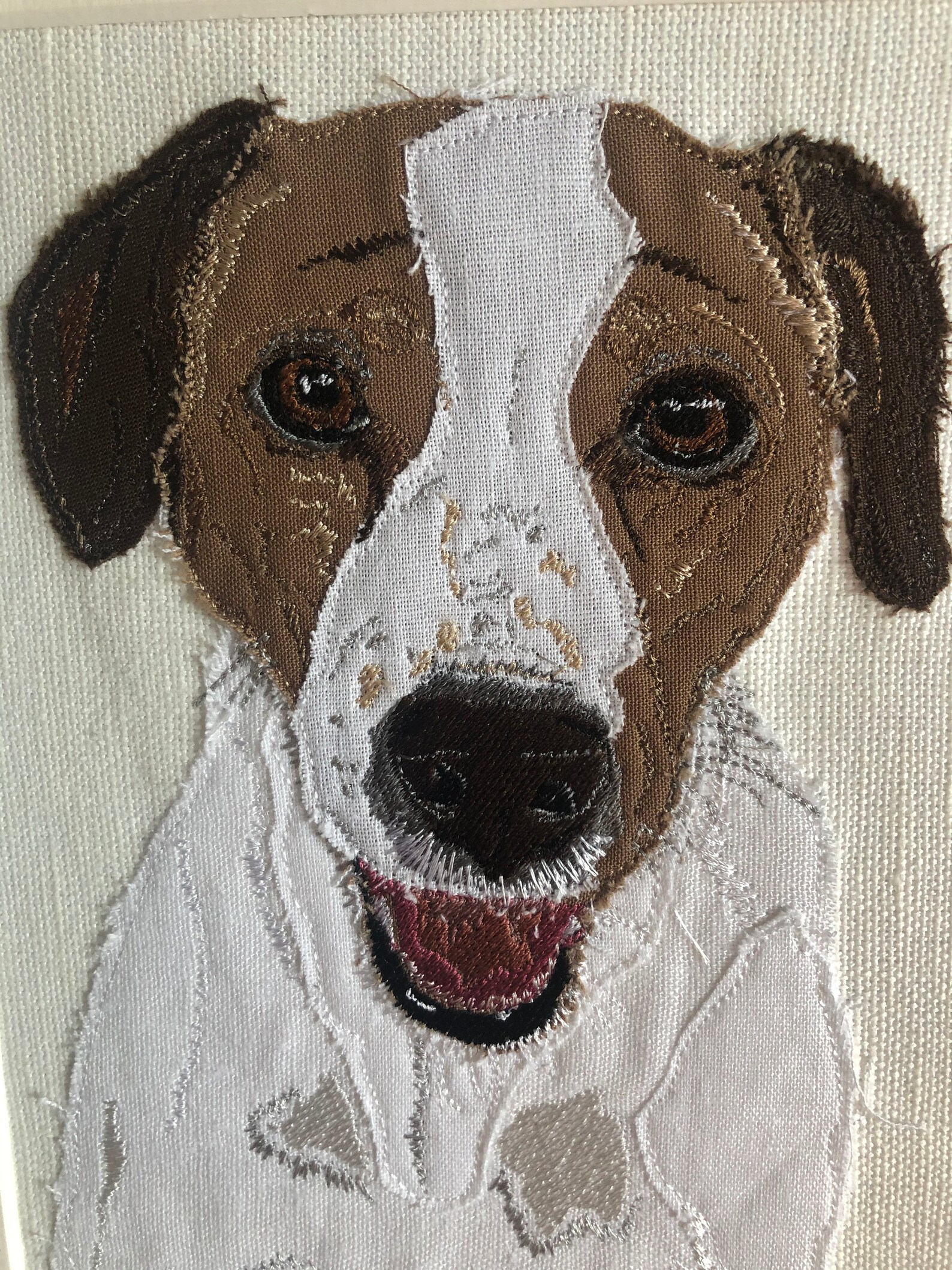 Beautiful Raw Edge Appliqué Jack Russell Machine Embroidery Picture Etsy