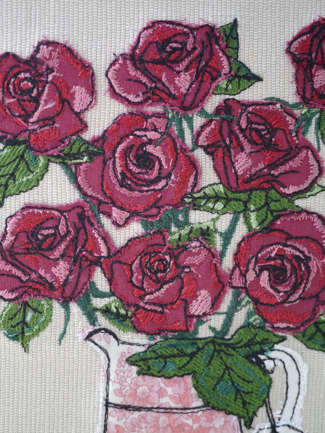 Machine Embroidery Rag Roses Beautiful Roses Machine Embroidery Picture - Etsy
