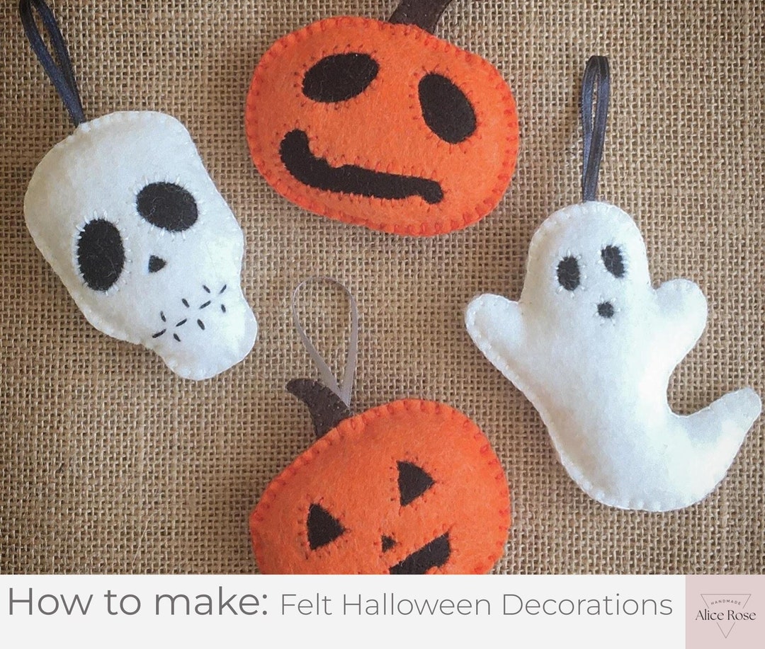Felt Halloween Decorations PDF Craft Pattern & How to Guide. - Etsy