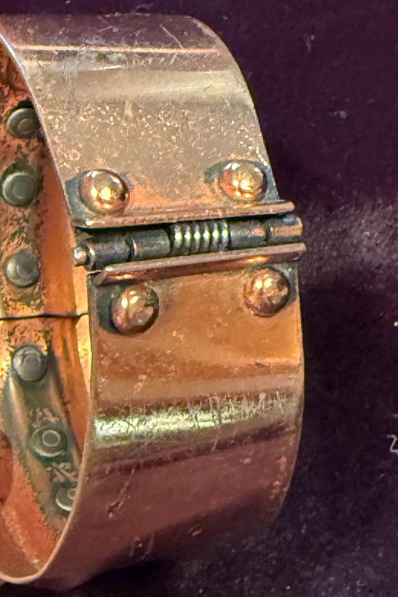 Renoir Hinged Copper Bracelet - image 5
