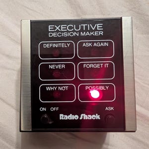 Radio Shack "Executive Decision Maker" Vintage 80s Novelty Electronic Gadget