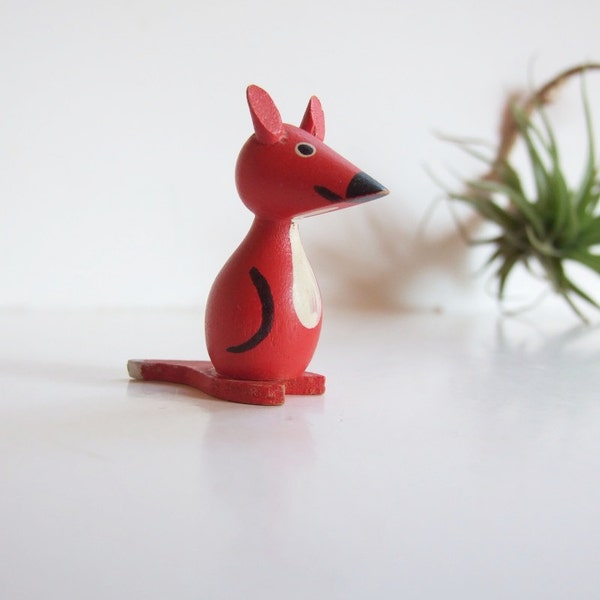 Little Wooden Fox created by Gunnar Ander // Collector's item wooden swedish animals // Vintage toy mid century