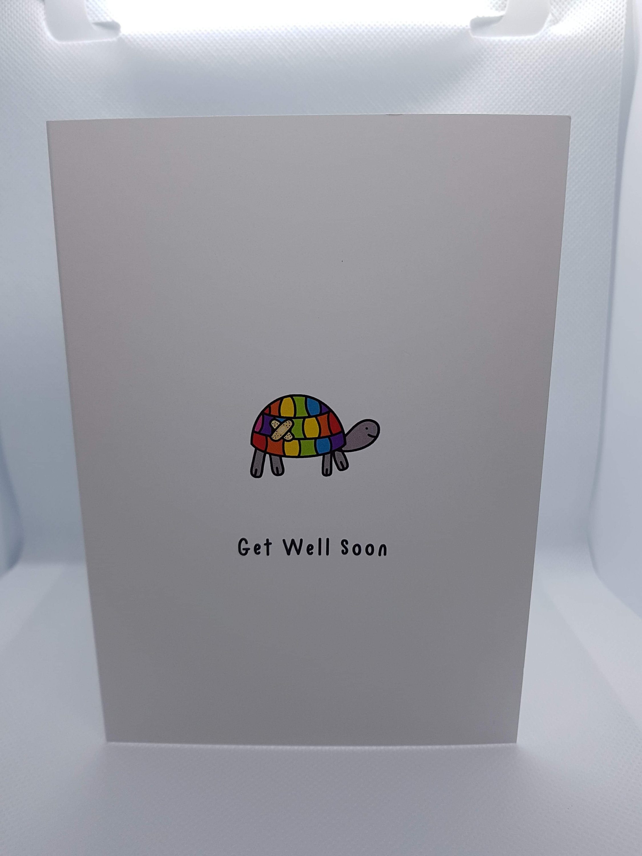 Tortoise Get Well Soon / Turtle Get Well Soon A6 Card - Etsy