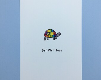 Tortoise Get Well Soon / Turtle Get Well Soon A6 Card