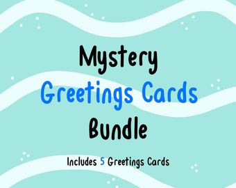 Mystery Greetings Card Bundle / Random Selection / Multipack Greetings Card Pack / Illustration Greetings Cards / Lucky Dip Greetings Cards