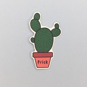 Prick Cactus Sticker / Vinyl Matte Sticker / Waterproof Sticker / Laptop Sticker / Planner Sticker / Die Cut Sticker / Sticker Decal
