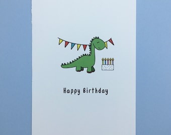 Joyeux anniversaire Dinosaur A6 Card