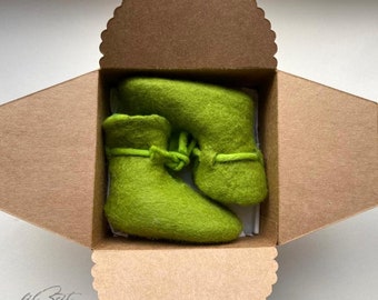 Babyschuhe "kiwi" Filzschuhe, Babystiefel, Geburt, Geschenk, filZeit,