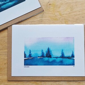 Blank nature greeting card set Sympathy Card Thank You notecard hiking card condolences bereavement card thinking of you support loss Blue