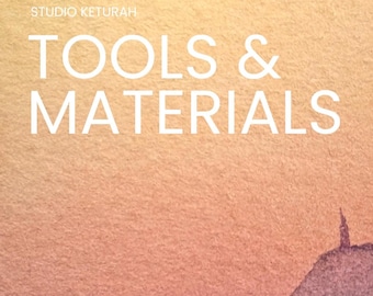 Watercolor Painting Tools and Supplies List - PDF download - Studio Keturah Watercolor Beginner Supply