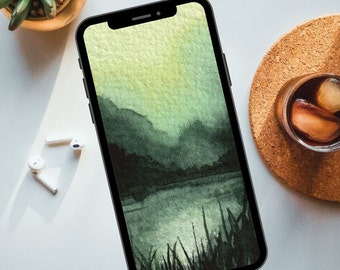 Watercolor Phone Wallpaper (iOS / Android) — Digital Download