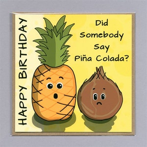Carte de joyeux anniversaire Pina Colada humoristique drôle