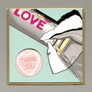 Remerciements Tuck Shop - Carte de remerciement Love Hearts - Lettre standard au Royaume-Uni
