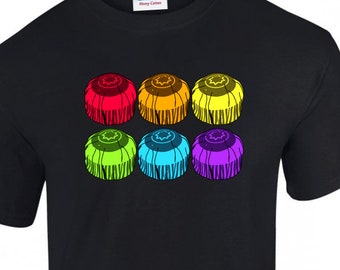 Rainbow Tunnock's Teacakes - 100% Cotton T-Shirt - Unisex