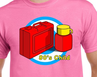 80s Child Flask Lunch Box - 100% Cotton T-Shirt - Unisex