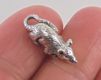 Mia Diamonds 925 Sterling Silver Solid Rat Charm 20mm x 20mm Mia Diamonds 925 Sterling Silver Solid Rat Charm 20mm x 20mm