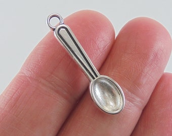 2pcs-2.25 silver Spoon Charm pendant 