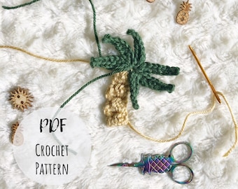 Bobble Palm Tree Crochet Appliqué Pattern (PDF Download)