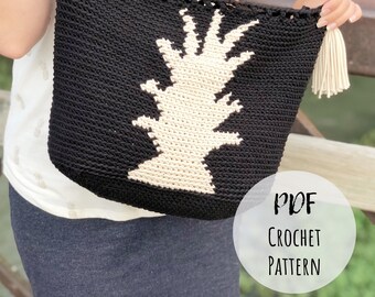 Pineapple Purse Crochet Pattern – Summer Tote Bag (PDF Pattern)