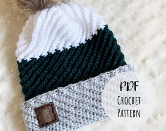 Kelsi Beanie Crochet Pattern – Brimmed & Brimless (PDF Pattern)