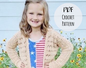 Summer Waves Children’s Sweater Crochet Pattern (PDF Pattern)