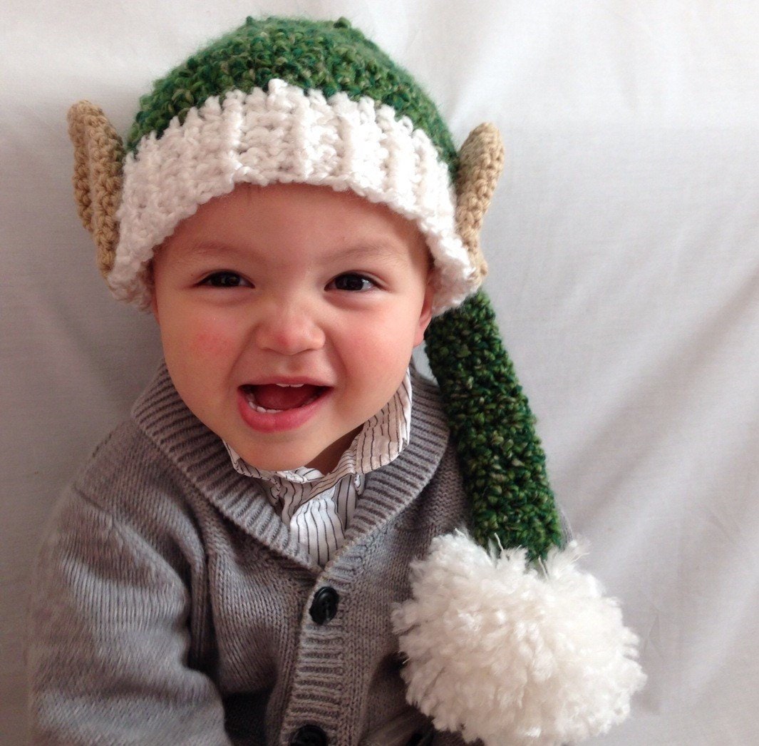 Elf Hat With Pom Pom Crochet | Etsy Ireland