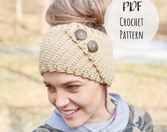 Kelsi Headband Pattern - Crochet Pattern - Crochet Headband Pattern - Crochet Ear Warmer Pattern - PATTERN ONLY