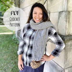 Crochet Scarf Pattern - Pineapple Scarf Pattern - Scarf Pattern - Crochet Scarf - PATTERN ONLY