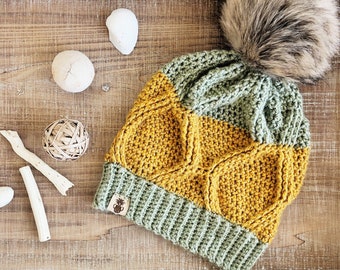 Pineapple Crown Crochet Beanie Pattern - Teen/Small Adult (PDF Pattern)