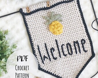 Crochet Garden Flag Pattern – Welcome Home Decor (PDF Pattern)