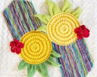 Crochet Pineapple Wall Hanging – Tropical Home Decor with Fringe
