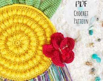 Pineapple Crochet Wall Hanger Pattern - Boho Decor (PDF Pattern)