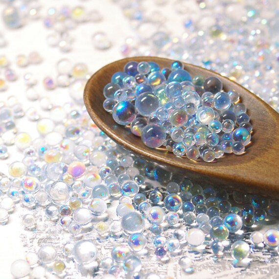 20g No Hole Micro Glass Beads iridescent clear ABcolor Etsy