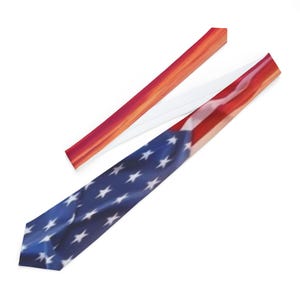 Patriotic American Flag Necktie - Bold Red, White & Blue Design