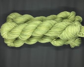 Hand Dyed Yarn | Mountain Trail Moss Green | Organic Cotton Yarn | Worsted Weight & Machine Washable Yarn | approx. 100 grams per hank