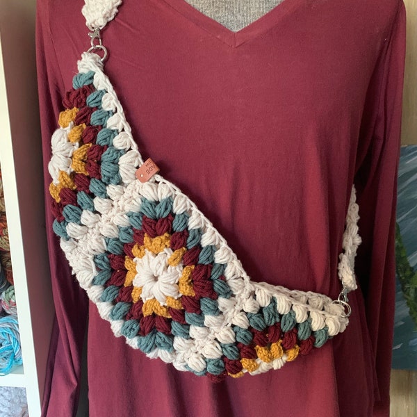 Handmade crochet sling bag