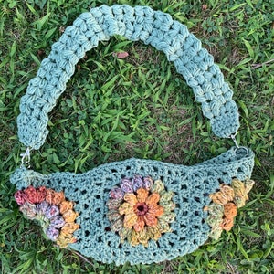 Handmade crochet sling bag/fanny pack